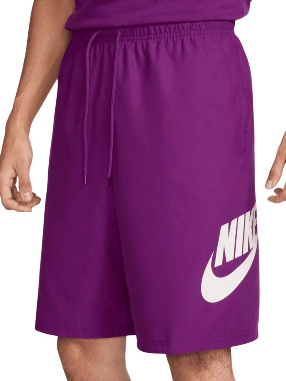 Nike Club Men's Woven Shorts Viotech White Purple FN3303-503 Small Knee Length